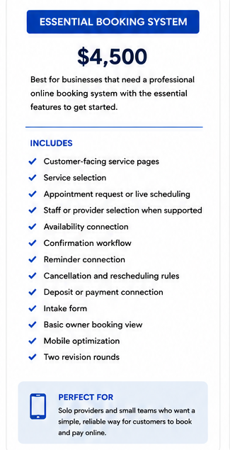 BOOKING AND SCHEDULING SYSTEM