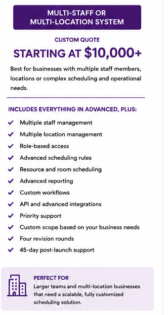 BOOKING AND SCHEDULING SYSTEM