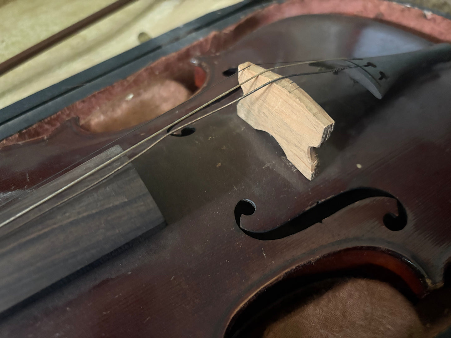 Two 19th Century German Stradivarius-Model Violins (Cremonensis Labels) – Restoration Set