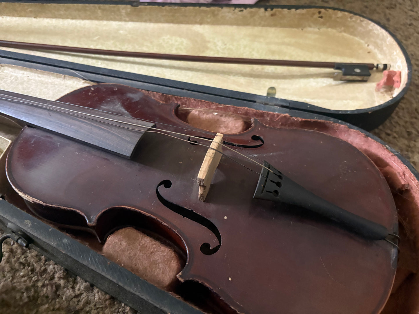 Two 19th Century German Stradivarius-Model Violins (Cremonensis Labels) – Restoration Set