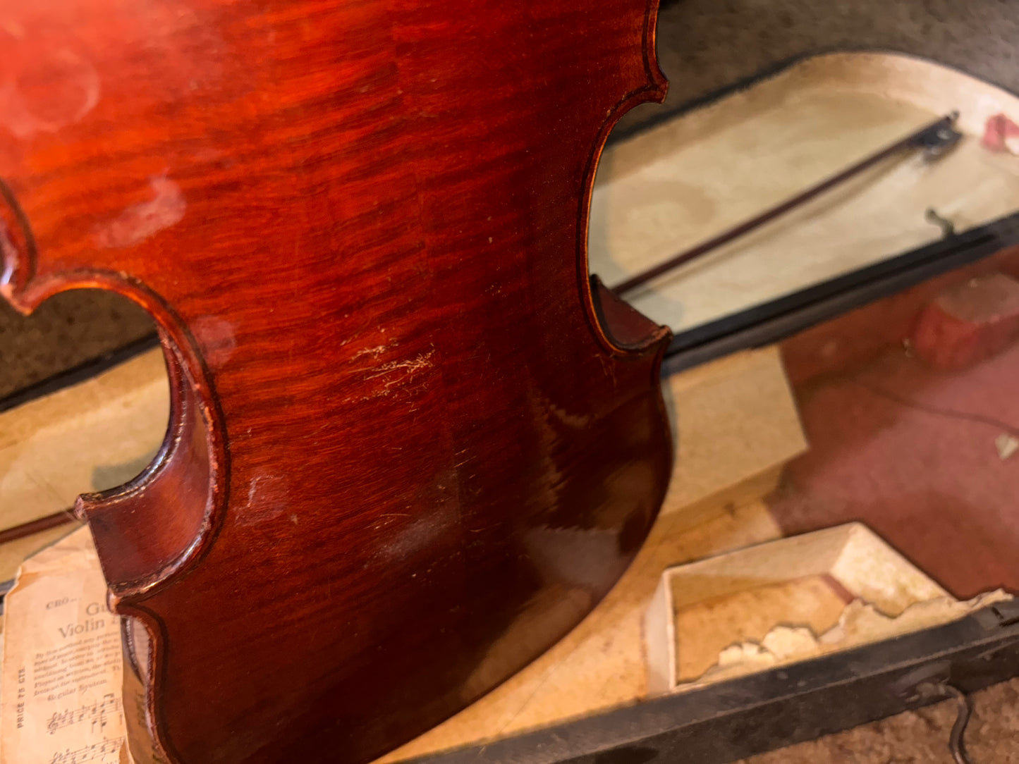 Two 19th Century German Stradivarius-Model Violins (Cremonensis Labels) – Restoration Set